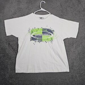 VTG Spalding Activewear Mens T Shirt White One Size Graphic Print Made USA‎